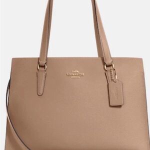 Coach Beige Leather mollie Tote lightly used